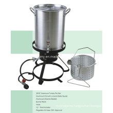 Aluminum Turkey Pot with Lid & Basket